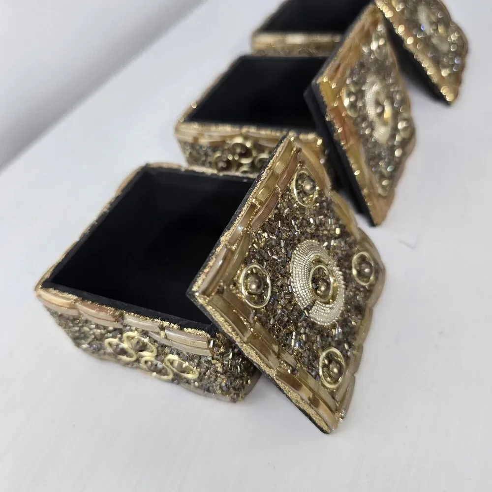 WOW Gem-Studded Trinket Boxes 3-Piece Decorative Set